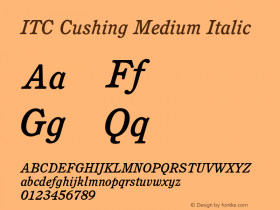 Cushing-MediumItalic 001.000图片样张