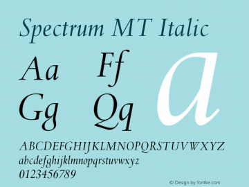 SpectrumMT-Italic 001.000图片样张