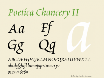 Poetica-ChanceryII 001.000图片样张