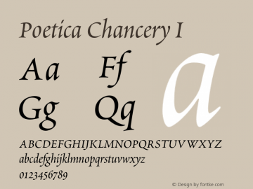 Poetica-ChanceryI 001.000图片样张
