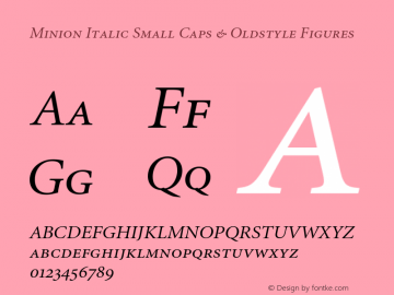 Minion-ItalicSC 001.001图片样张