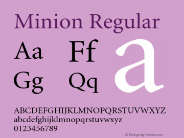 Minion-Regular 001.001图片样张