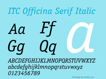 OfficinaSerif-BookItalic 001.000图片样张