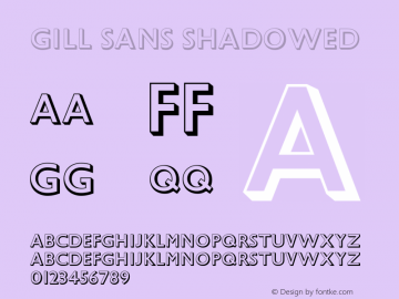 GillSans-Shadowed 001.000图片样张