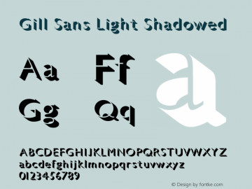 GillSans-LightShadowed 001.000图片样张