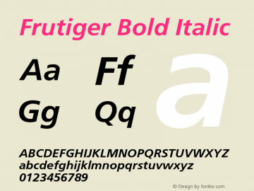 Frutiger-BoldItalic 001.002图片样张