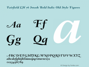 FairfieldLH-SwBoldItalicOsF 001.002图片样张