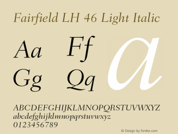 FairfieldLH-LightItalic 001.002图片样张