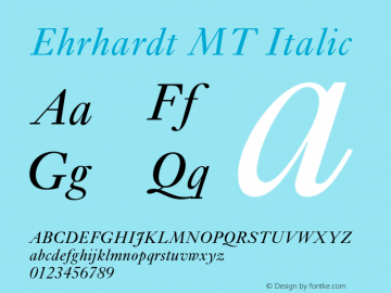 EhrhardtMT-Italic 001.003图片样张