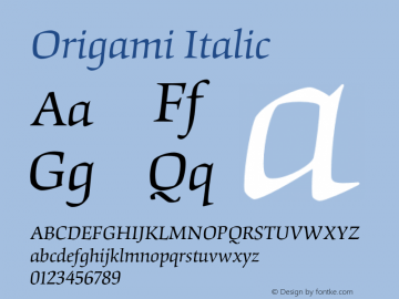 Origami-Italic 001.001图片样张