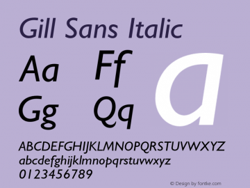 GillSans-Italic 001.003图片样张