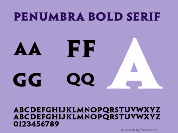 Penumbra-BoldSerif 001.000图片样张