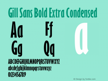 GillSans-BoldExtraCondensed 001.000图片样张