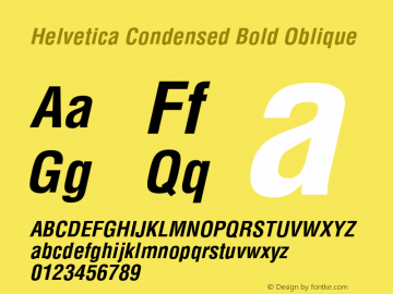 Helvetica-Condensed-BoldObl 003.001图片样张