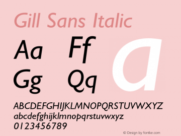 GillSans-Italic 001.003图片样张