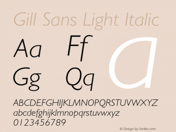 GillSans-LightItalic 001.003图片样张