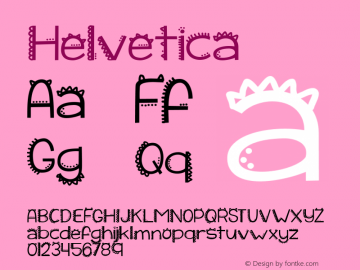 Helvetica 常规体 7.0d5e1 Font Sample