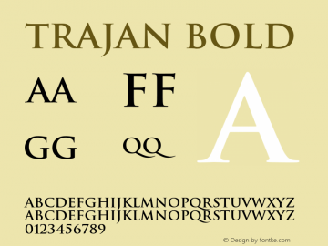 Trajan-Bold 001.001图片样张
