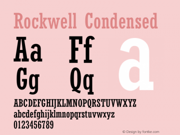 Rockwell-Condensed 001.000图片样张