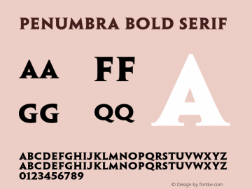 Penumbra-BoldSerif 001.000图片样张