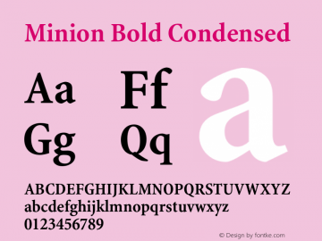Minion-BoldCondensed 001.000图片样张