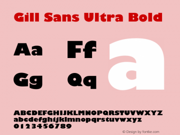 GillSans-UltraBold 001.002图片样张