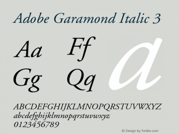AdobeGaramond-Italic3 001.002图片样张