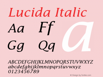 Lucida-Italic 001.001图片样张