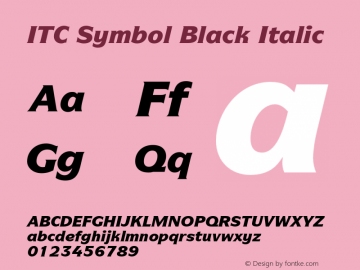 ItcSymbol-BlackItalic 001.000图片样张