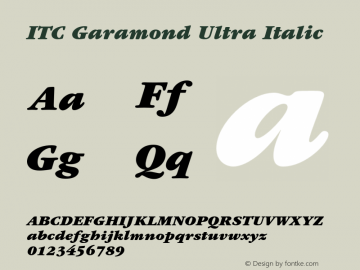 Garamond-UltraItalic 001.000图片样张