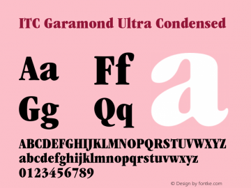 Garamond-UltraCondensed 001.000图片样张