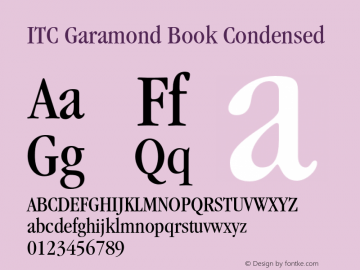 Garamond-BookCondensed 001.000图片样张