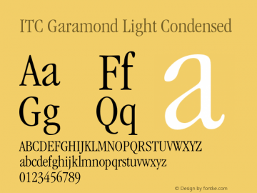 Garamond-LightCondensed 001.000图片样张
