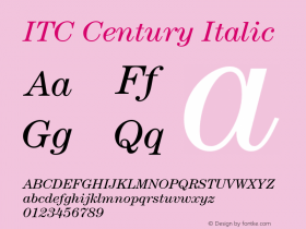 Century-BookItalic 001.000图片样张