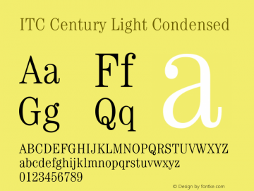 Century-LightCondensed 001.000图片样张