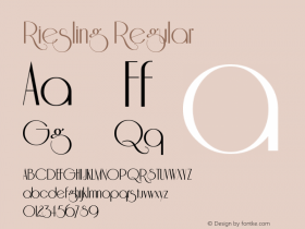 Riesling Regular 1.0 Font Sample