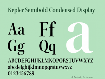 Kepler-SemiboldCnDisplay 001.000图片样张