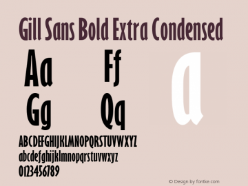 GillSans-BoldExtraCondensed 001.000图片样张