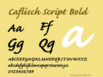 CaflischScript-Bold 001.001图片样张