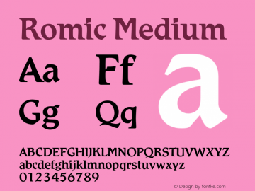 Romic-Medium 001.000图片样张