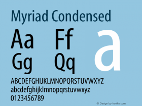Myriad-Condensed 001.000图片样张