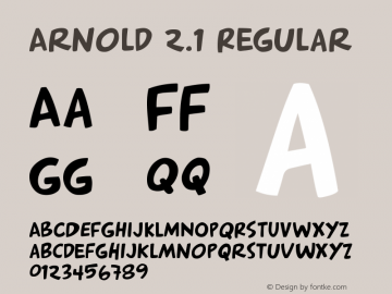 Arnold 2.1 Regular Macromedia Fontographer 4.1.4 5/15/97图片样张