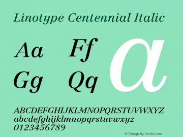 Centennial-Italic 001.101图片样张