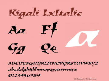 Kigali-LxItalic 001.000图片样张