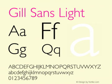 GillSans-Light 001.002图片样张