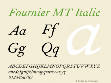 FournierMT-Italic 001.004图片样张