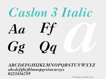 CaslonThree-Italic 001.002图片样张