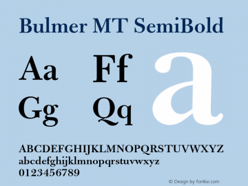 BulmerMT-SemiBold 001.005图片样张