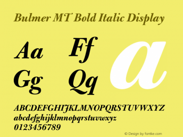 BulmerMT-BoldItalicDisplay 001.005图片样张