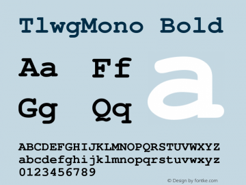 TlwgMono Bold Version 001.011: 2008-07-21图片样张